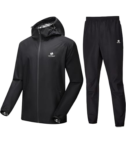 HOTSUIT Sauna Suit Men Weight Loss Jacket Pant Gym Workout Sweat