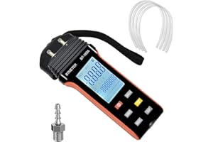 BTMETER Manometer HVAC Gas Pressure Tester 189A, Dual-Port Air Pressure Meter Gauge with Hose Kit Measure Static Pressure Differential Gas Pressure for Furnace Water Column