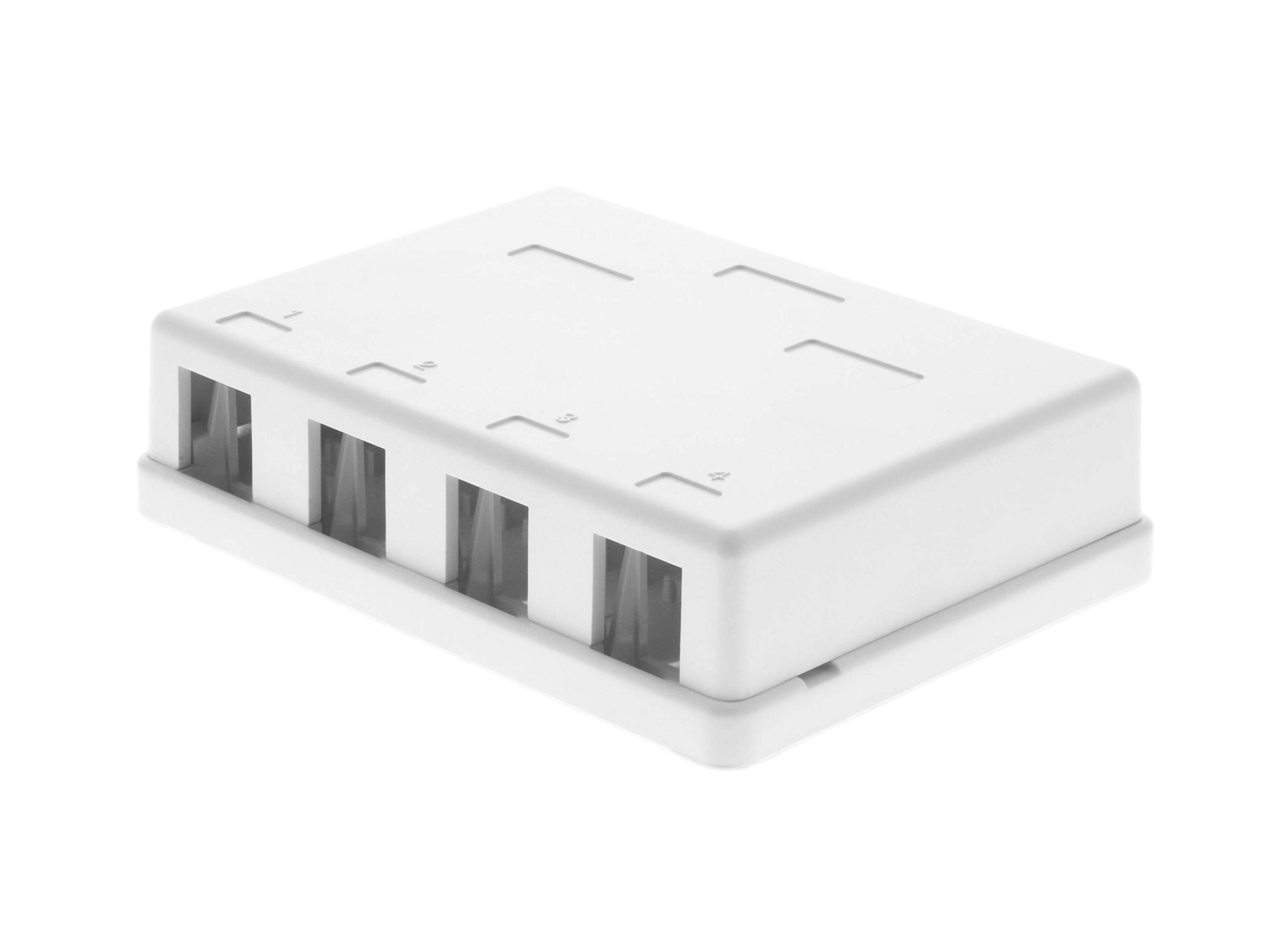 Photo 1 of Networx Keystone Jack Surface Mount Boxes (4 Port, White)