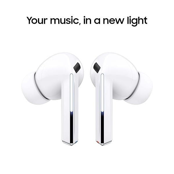 SAMSUNG GALAXY BUDS 3 PRO AI TRUE WIRELESS BLUETOOTH EARBUDS, NOISE CANCELLING, SOUND OPTIMIZATION, REDESIGNED COMFORT FIT, WHITE [US VERSION, AMAZON EXCLUSIVE, 2YR WARRANTY]