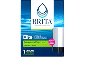 BRITA Tap Water Filter, Water Filtration System Replacement Filters For Faucets, Reduces Lead, BPA Free â€“ Chrome, 1 Count