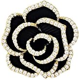 EMEGCY Flower Brooch for Women Rhinestone Flower Brooch Pins Floral Brooches Jewelry Gift for Mom Wife