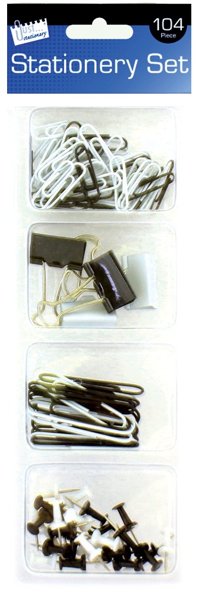 Just stationery Mixed Stationery Set, Black, Purple or Blue, 6821