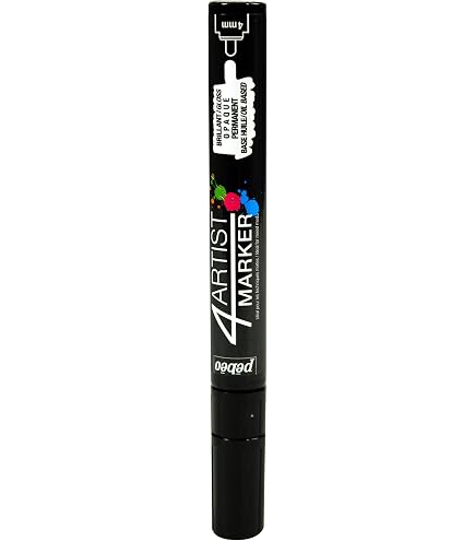 Marqueur Acrylique Pebeo Pointe Ronde 0,7 Mm - Couleur Or Précieux, Permanent Sur Nombreux Supports - 4