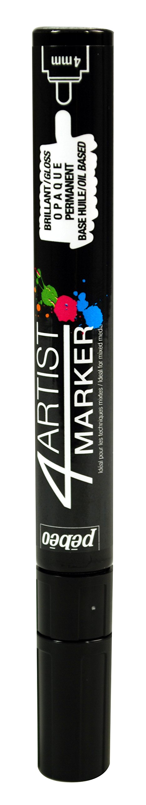 Pebeo 4Artist Black Marker - 4mm, Round