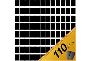 LAGINCIG 110Pcs Magnets Squares with Adhesive Backing - Magnetic Tape Strip Self Adhesive Magnetic Squares for Fridge Art Project Classroom Whiteboard