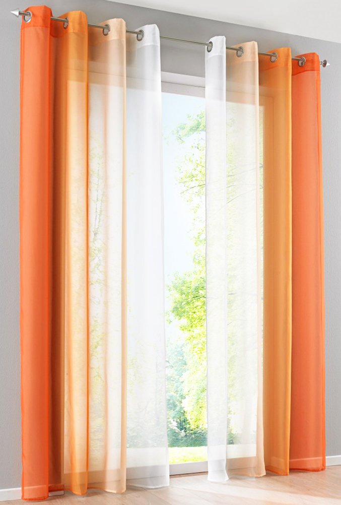 Best orange and gray curtains for living room