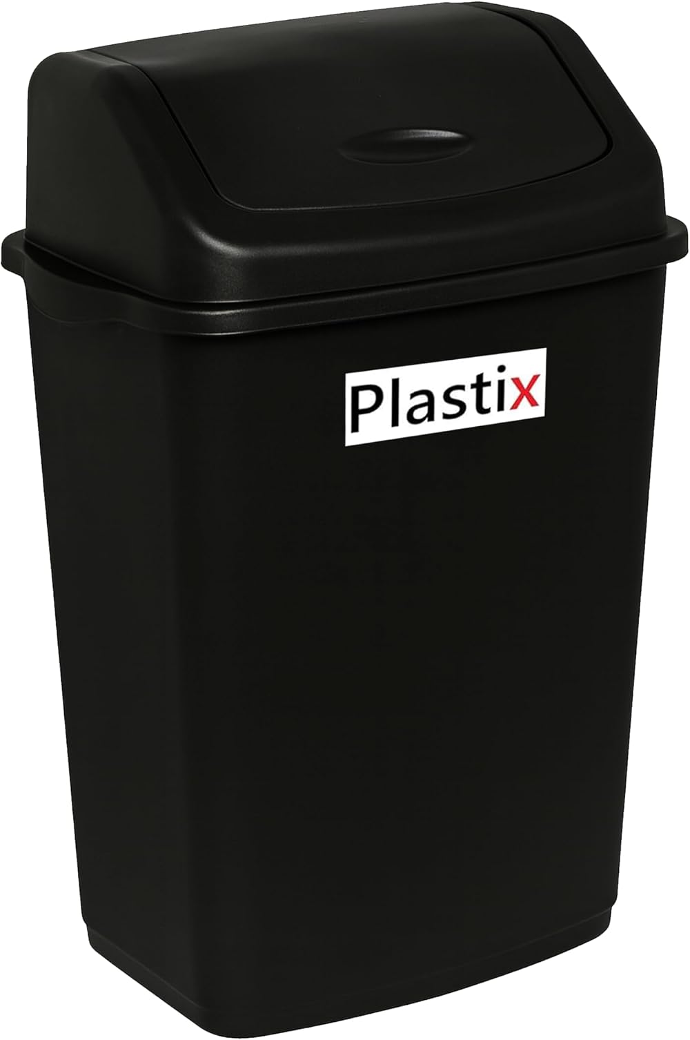Plastix 30 Litre Swing Bin Black Plastic Waste Rubbish Kitchen Dustbin