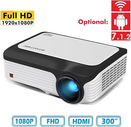 YYBF Proyector Mini Portátil 3800 Lúmenes Full HD Proyector ...