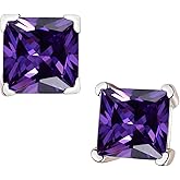 Moissanite Stud Earrings for Women, 0.8-2ct D Color, VVS1 Clarity, White Gold-Plated 925 Sterling Silver Stud Earrings, Anniversary Birthday for Women Men