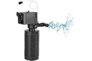 Yaubay 18W Aquarium Internal Filter for 55-120 Gallon Tanks, Power Biochemical Sponge Fish Turtle Tank Filter with Aeration System, Silent Submersible Filters, 264 GPH