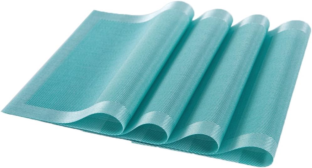 SUNSHINE FASHION Placemats,Placemats for Dining Table,Heat-Resistant Placemats, Washable PVC Table Mats,Kitchen Table mats.Set of 4: Home & Kitchen