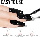 TOMICCA Jet Black Gel Polish 8ml Soak Off UV/LED High Gloss Long Lasting view 3