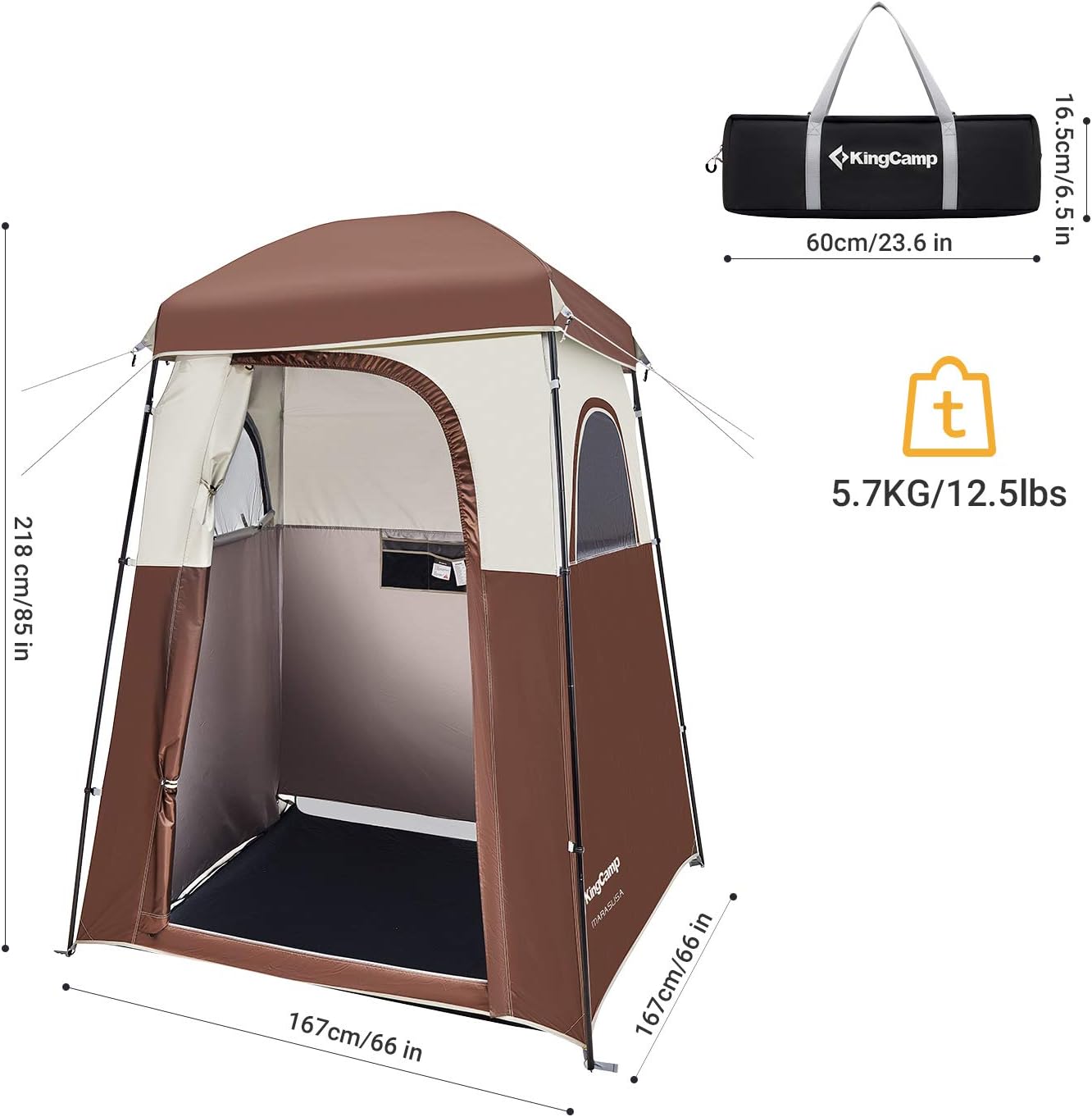 KingCamp Oversize Outdoor Easy Up Portable Dressing Changing Room Shower Privacy Shelter Tent: Sports & Outdoors