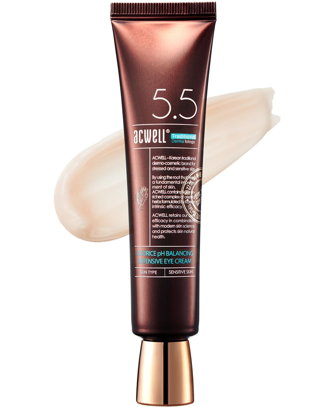 ACWELL Licorice pH Balancing Intensive Anti-Wrinkle Eye Cream 30ml -For Dark Circles and Puffiness with Peptides and Licorice Water, Anti-aging Face Cream for Men and Women