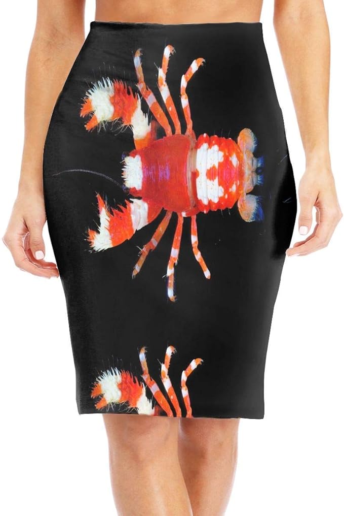 Squat Lobsters Women's Slim High Waist Bodycon Elegant Mid Length