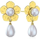 Pearl Drop Earrings for Women 925 Sterling Silver Pearl Dangle Earrings Jewelry Gifts for Her Wife Mom Daughter on Christmas Birthday Thanksgiving Day