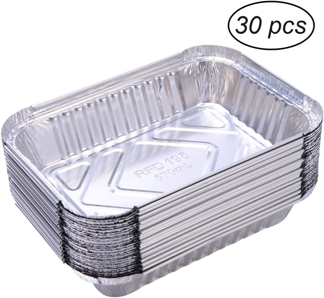BESTOMZ Contenitori in alluminio per alimenti e barbecue, 30 pezzi, usa e getta, 570 ml BESTOMZ Contenitori in alluminio per alimenti e barbecue, 30 pezzi, usa e getta, 570 ml