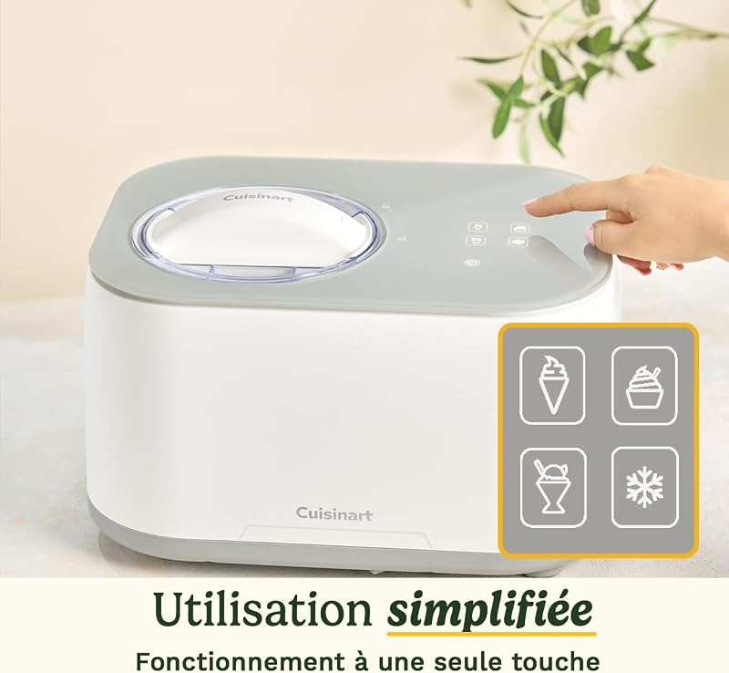 FreezeEase – Sorbetière à auto-refroidissement 3 préréglages | Glace, Sorbet, Yaourt glacé | Aucun pré-congélation nécessaire | Prête en 40 minutes | Fonction de maintien au frais