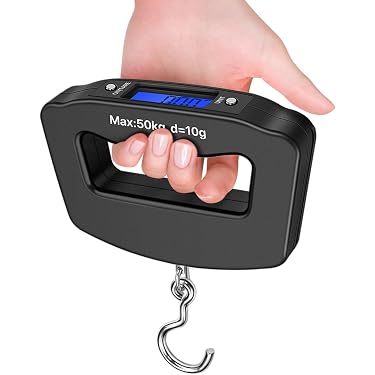 Bilancia Digitale Da Viaggio 50kg - Superspace Portatile Per Valigia E Bagaglio - Nera
