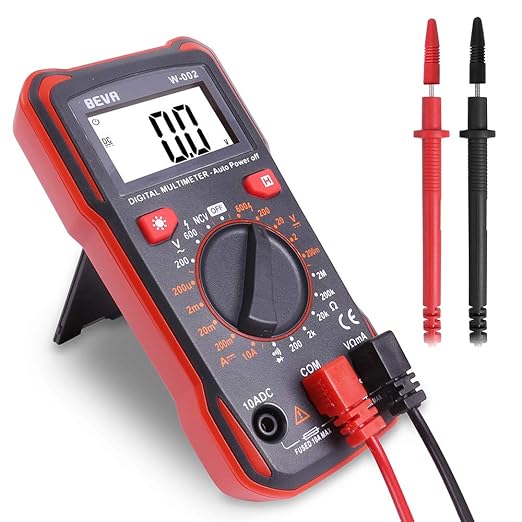 Digital Multimeter Durchgangsprüfer Multimeter Voltmeter, AC/DC Multi Tester Spannung, Strom, Widerstand, 2 Jahre Garantie vo