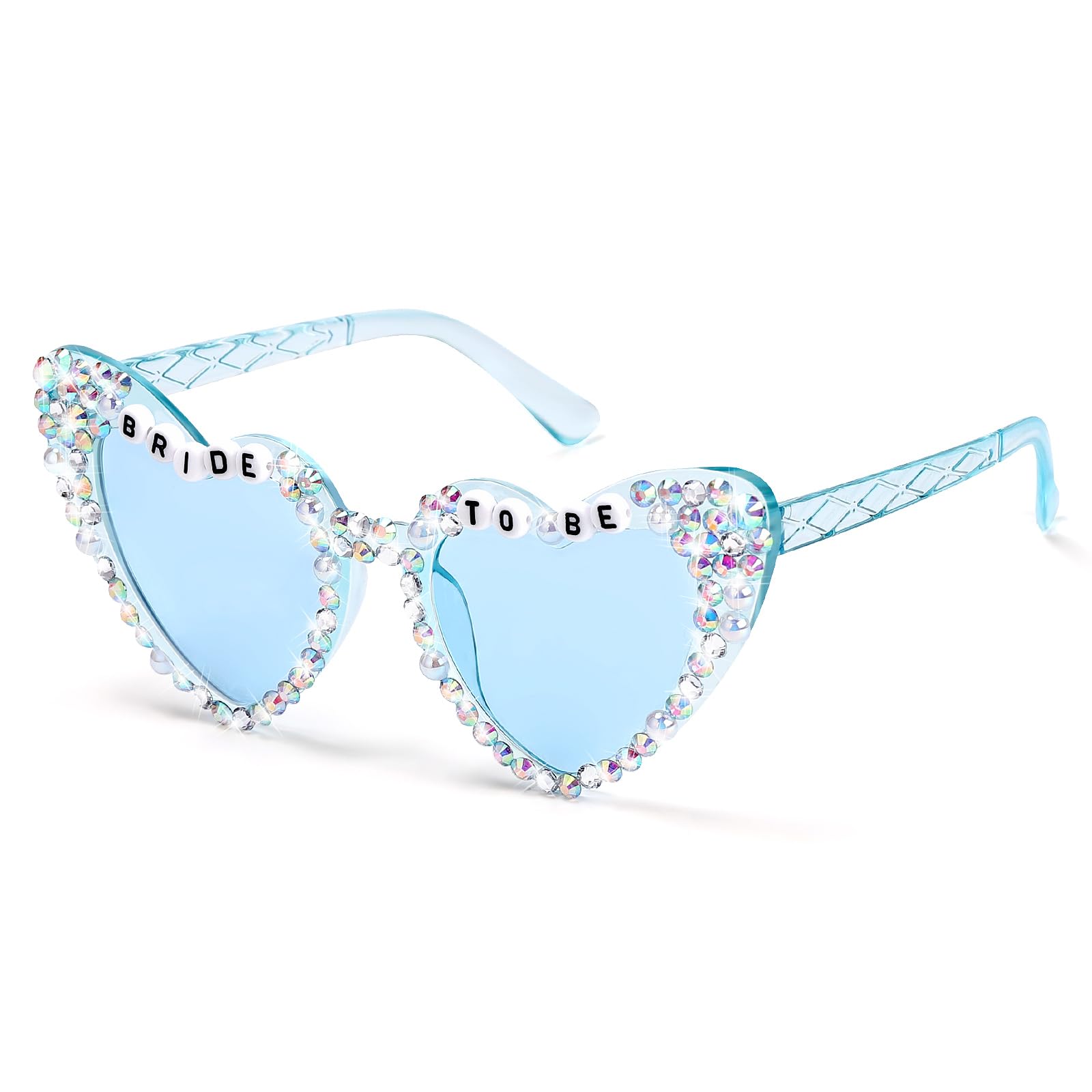 Photo 1 of Etercycle Heart Glasses, Bride To Be Gifts Bachelorette Party Blue Sunglasses, Bride Heart Shaped Glasses For Women Bachelorette Party Favors
