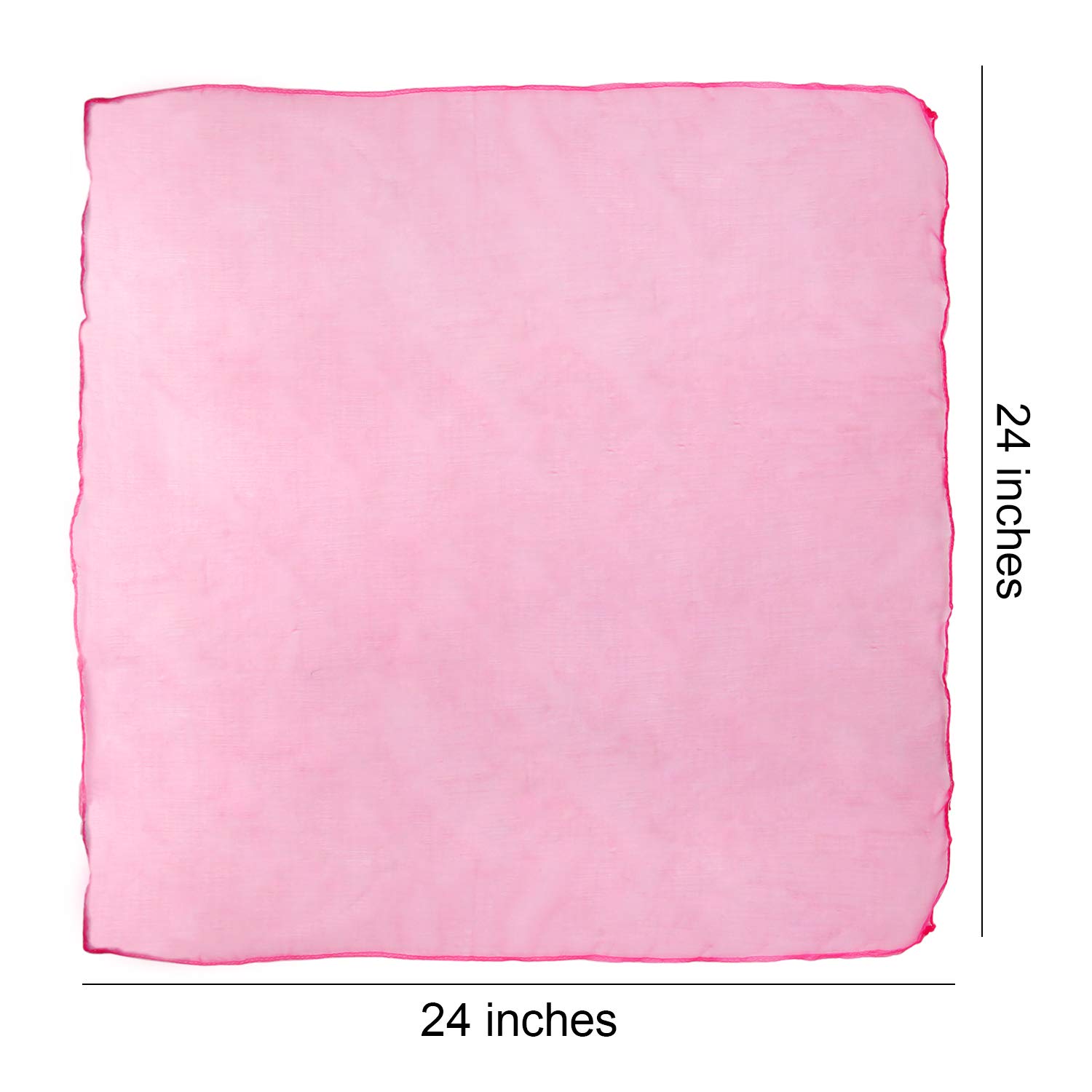 Colovis 36 Pcs Square Dance Scarves, Juggling Scarf Props Magic Trick Silk Scarves Music Movement Scarf 12 Colors 24 by 24 Inches