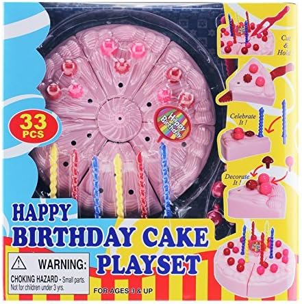 Happy Birthday Cake Pretend Playset 33 Pieces included