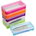 BTSKY Large Capacity Pencil Box, Office Supplies Storage Organizer Box, Brush Painting Pencils Storage Box Watercolor Pen Container Drawing Tools Colorful