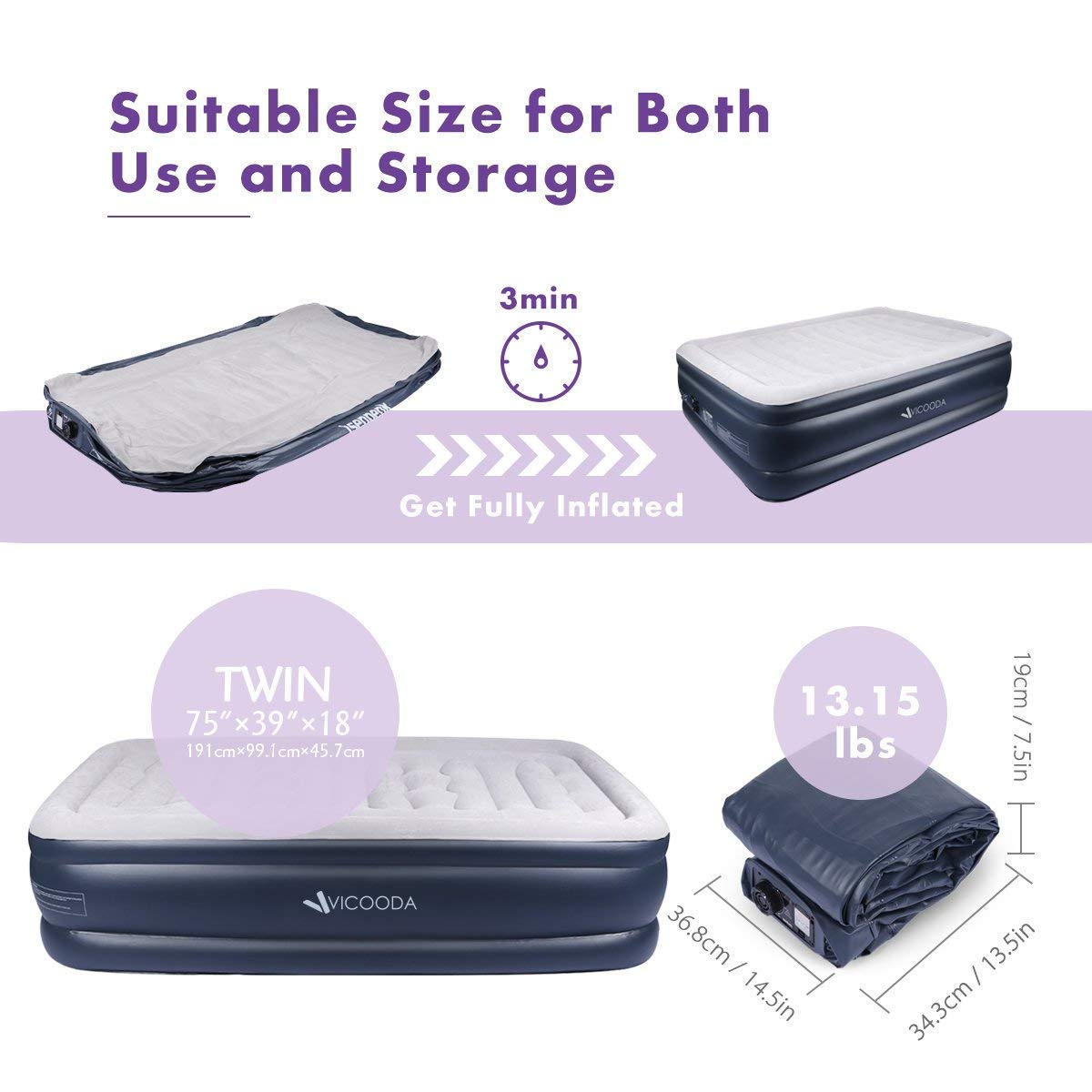 inflatable single guest bed