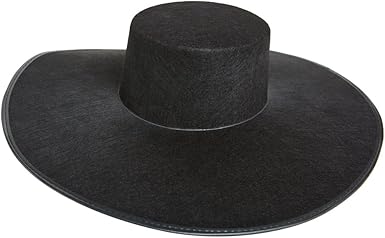 black wide brim hat stiff