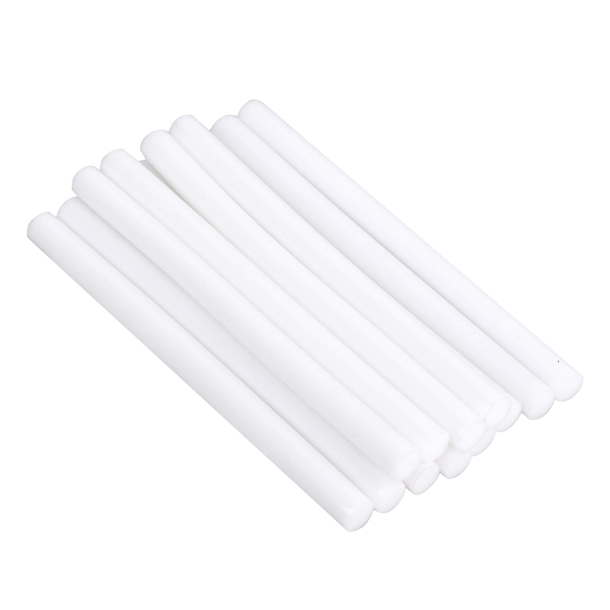 HUIHUIBAO 12 PCS Colored Hot Glue Sticks, Mini Hot Melt Adhesive Glue Stick for DIY Art Craft, 7 x 100mm (White)
