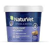 NaturVet – Stool Ease for Dogs – 40 Soft Chews – Helps Maintain Regular Bowel Movements – Enhanced with Sugar Beet Pulp, Flaxseed & Psyllium Husk – 40 Day Supply