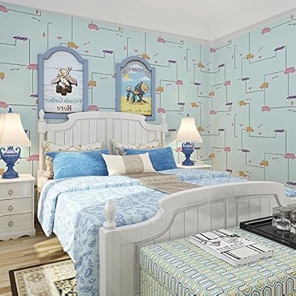 Amazon Com Y Hui Children S Room Wallpaper Car Cartoon