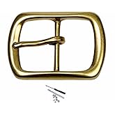 JINBAOSHU 1.5"(38mm-40mm) Belt Buckle Brass Stainless Steel Men's Replacement Single Prong Buckle Heavy Duty