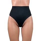 Calivora Women High Waist Bikini Bottom Thong Swimsuit Bottom Brazilian Bathing Suit Swim Bottom