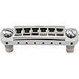 Wilkinson 52.5mm(2-1/16 inch) Adjustable Pigtail Style Wraparound Bridge Tailpiece for USA Les Paul/Epiphone Les Paul Junior SG Style Electric Guitar Replacement, Chrome