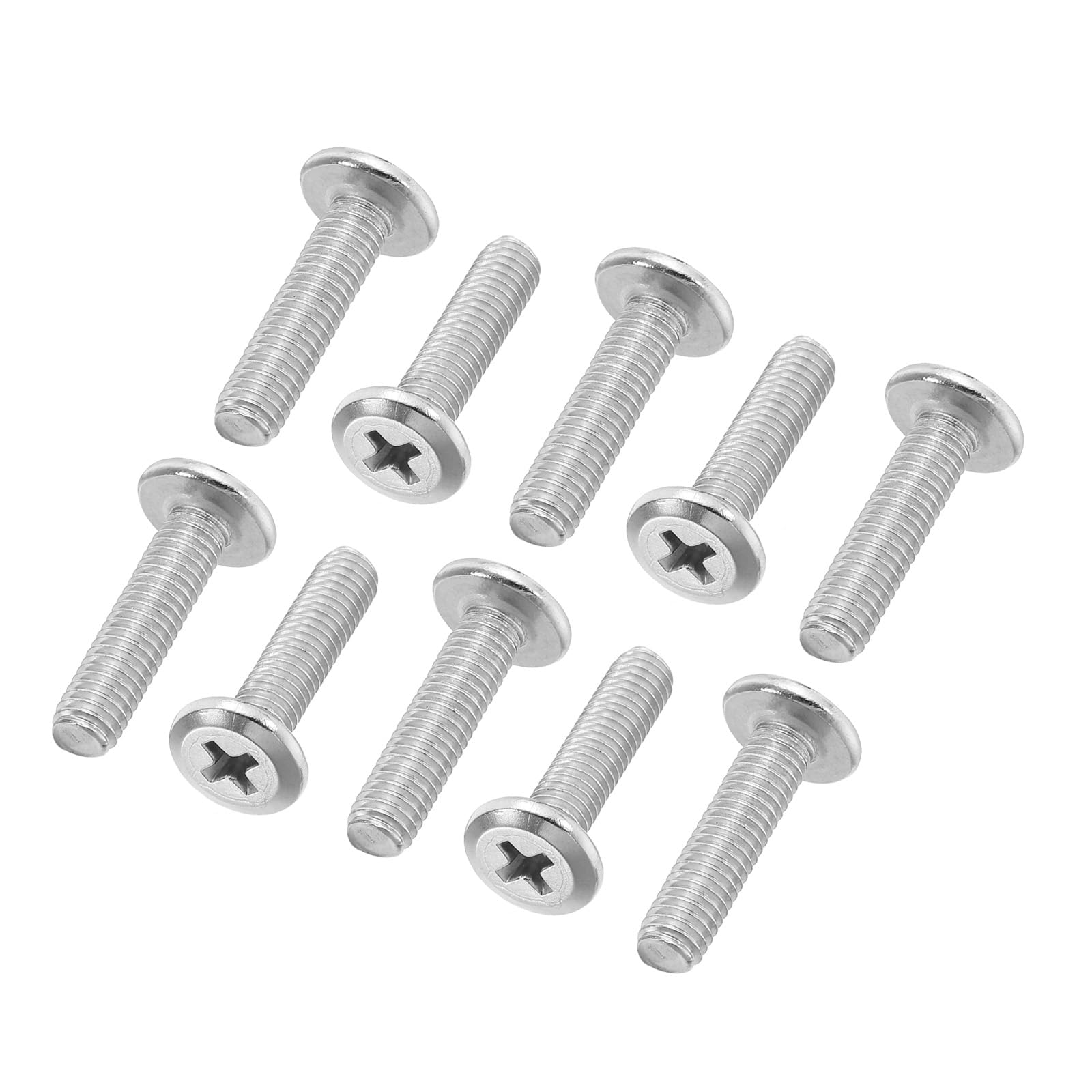 PATIKIL Round Head Phillips Screws, 30 Pack M5-0.8 x 20mm 304 Stainless Steel 18-8 Full Thread, Machine Screw Furniture Screw Connector Bolts