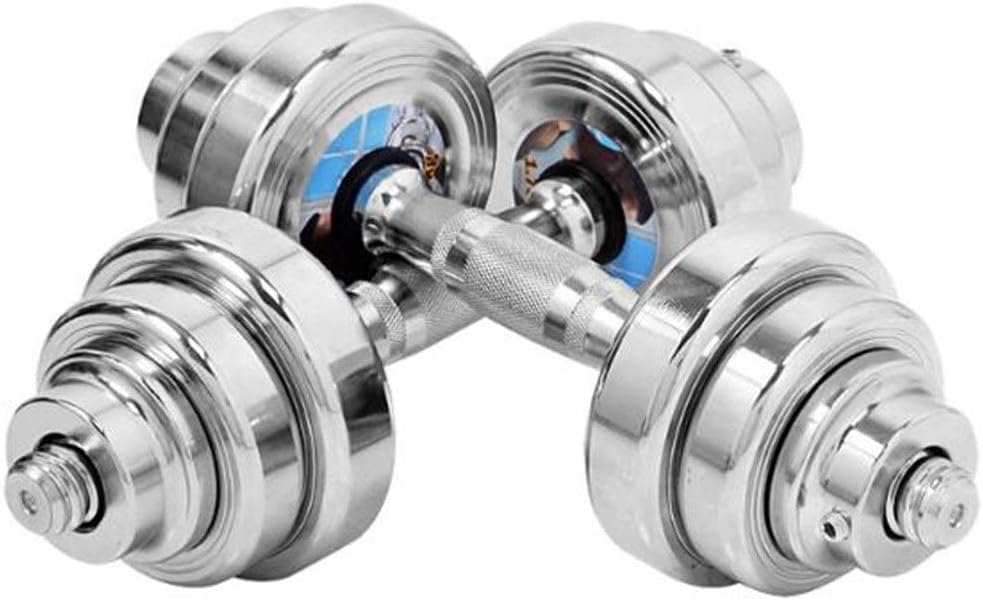 Dumbbells 30KG Adjustable Fitness Dumbbell Pure Steel Plated Barbell Gym Sport Training Weight Dumbbell Cast Iron Total Weight 66 Pounds Weight Lifting (Size : 15KG)