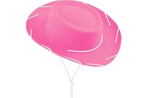 ROC PARTY Kids Cowboy Hat - Soft Felt Western Rancher Hat kid Size with Chin Cord, Wild West Dress Up Costume Accessory