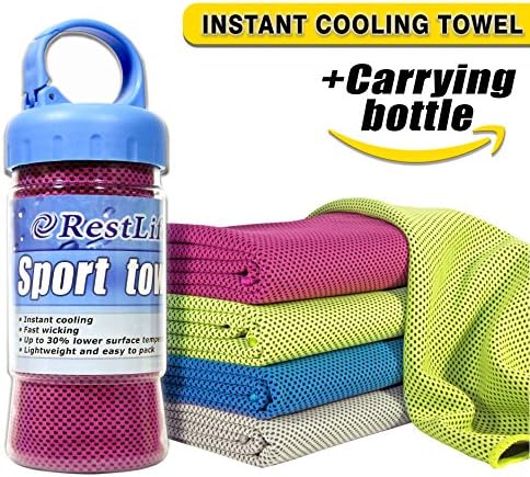 Cooling Towel - Gym Towel - Sports Cool Towel - Best Workout Towel For Men And Women - Evaporative Cooling Towel Set - Super Absorbent - Instant Cooling Relief - Use for Sports - Pink