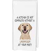 Labrador Retriever Gifts Kitchen Towels, Yellow Labrador Retriever Gifts Hand Towels for Kitchen, Yellow Lab Gift, Dog Kitchens Decor, 16x24 Inches