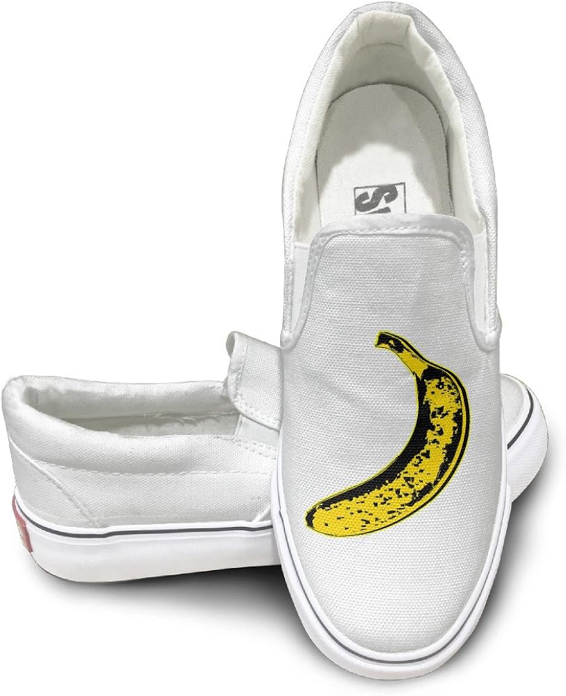 IHMORE OD Banana Unisex Canvas Shoes White Fashion Sneakers
