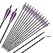 Hunter Colored Fletched Carbon Arrows with Replaceable Tips for Recurve and Compound Bow 12-pack