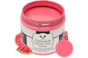 Colorantic | WATERMELON | Pink Chalk Paint for Furniture, Cabinets & Kitchen | All-in-One Interior DIY Craft Solution, Decora