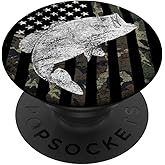 Bass Fishing Camouflage Flag PopSockets Adhesive PopGrip