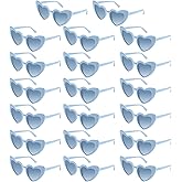 Bouiexye 5/10/20 Pack Heart Sunglasses Bachelorette Vintage Heart Shaped Glasses for Wedding Bridesmaid Party Favor