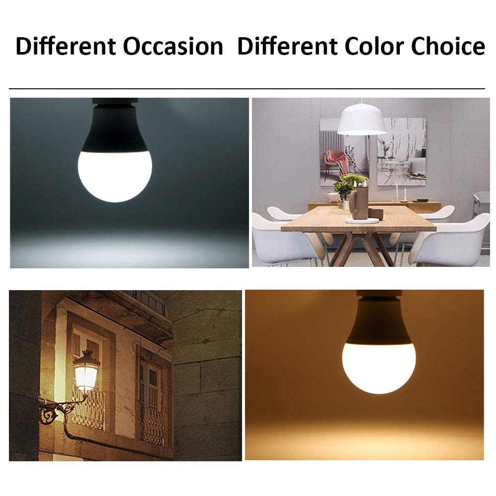 LED Bulb 9W E27 Edison Screw Bulb 60W Incandescent Replacement Cool White 6000K Energy Saving Light Bulbs -Pack of 6