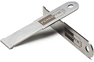 FERROFIRE Striker Superb Serrated Large Ferro Rod Striker Scraper Carbon Alloy Steel Striker for Generating Sparks with Ferro Rod (Pack of 2)