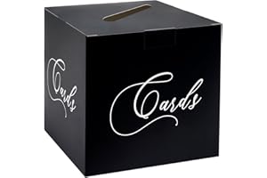 FALIZIFU Black and White Card Box Gift Card Box Holder Envelope Box for Wedding Birthday Baby Shower Retirement Party Card Box